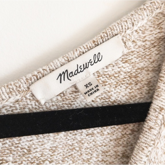 Madewell Cream V-Neck Sweater - Picture 8 of 14